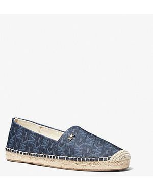 Michael kors kendrick slip on black leather espadrille top