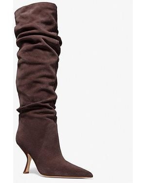 MICHAEL Michael Kors Mk Stiefel Luna Aus Wildleder - Weiß