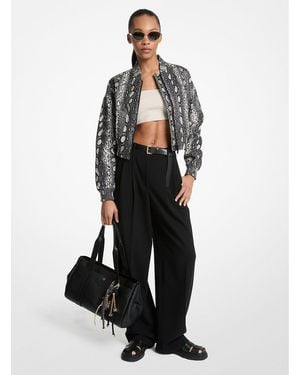 MICHAEL Michael Kors Mkpantalón De Crepé Plisado De Pierna Ancha - Blanco