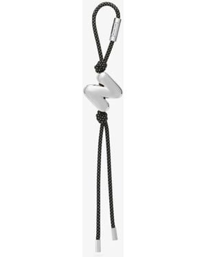 MICHAEL Michael Kors Mk Initial-Tone And Speckled Cord Bag Charm - White