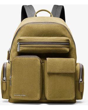 Michael Kors Dakota Suede Cargo Backpack - Green