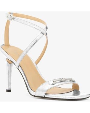 MICHAEL Michael Kors Mk Lena Metallic Leather Sandal - Natural