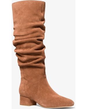 Michael Kors Indra Suede Boot - Brown