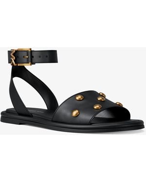 Michael Kors Rosetta Studded Leather Sandal - Black