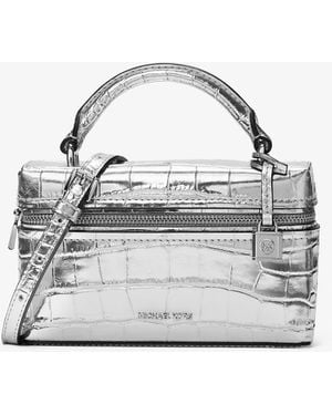 MICHAEL Michael Kors Mkbandolera Transformable Jana Extrapequeña De Piel Metalizada Con Motivo De Cocodrilo En Relieve - Multicolor