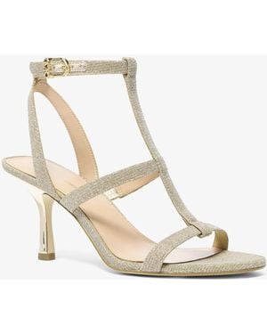 MICHAEL Michael Kors Mk Nara Glitter Chain Mesh Sandal - Natural