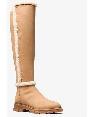 Michael Kors Winnie Faux Shearling Boot in Black | Lyst