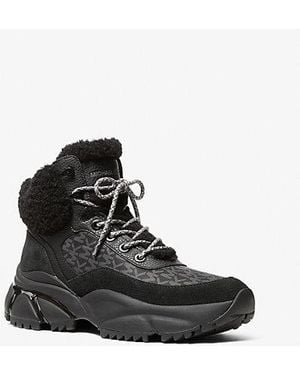 Michael Kors Darius Mixed-Media Boot - Black