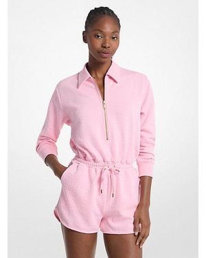 Michael Kors Logo Jacquard Romper - Pink