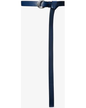 Michael Kors Mk Claudine Leather Trouser Belt - Blue
