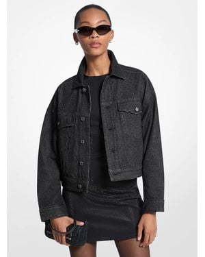 MICHAEL Michael Kors Mk Studded Denim Jacket - Grey