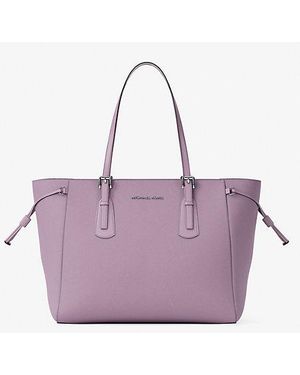 Michael Kors Voyager Large Saffiano Leather Tote Bag - Purple