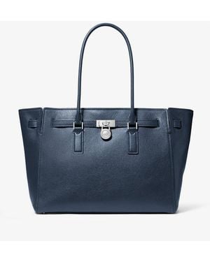 MICHAEL Michael Kors Mk Hamilton Moderne Large Leather Tote Bag - Blue