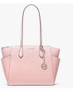 Michael Kors Marilyn Medium Saffiano Leather Tote Bag - Pink
