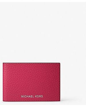 Michael Kors Cooper Pebbled Leather Wallet - Red