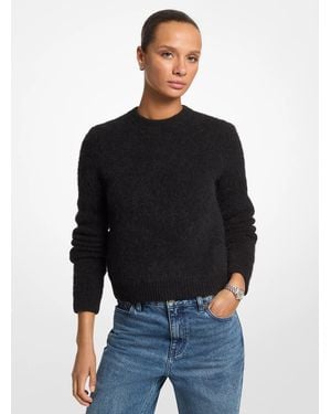 MICHAEL Michael Kors Michael Kors Brushed Alpaca Blend Sweater - Black