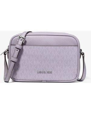Michael Kors Jet Set Travel Small Signature Logo Camera Crossbody Bag - Purple