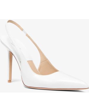 Michael Kors Reece Leather Slingback Pump - White