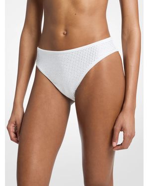 MICHAEL Michael Kors Mk Rhinestone-Embellished Bikini Bottom - White
