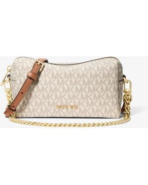 MICHAEL Michael Kors Michael Kors Bryant Small Signature Logo Crossbody Bag - Natural