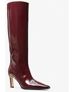 MICHAEL Michael Kors Darrah Patent Leather Boot - Red