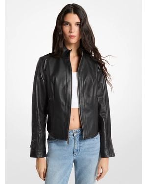 MICHAEL Michael Kors Mk Leather Jacket - Black