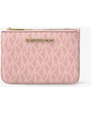 Michael Kors Jet Set Travel Small Signature Logo Coin Purse - Pink