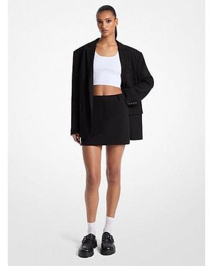 Michael Kors Crepe Mini Skirt - Black