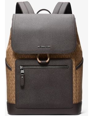 Michael Kors Mkmochila Hudson Con Logotipo - Gris