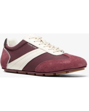 Michael Kors Mk Susie Mixed-Media Trainers - Pink