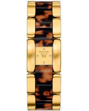 Michael Kors Petite Darrington-Tone And Tortoiseshell Acetate Watch - Metallic