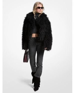 MICHAEL Michael Kors Michael Notch Collar Peacoat Jacket - Black