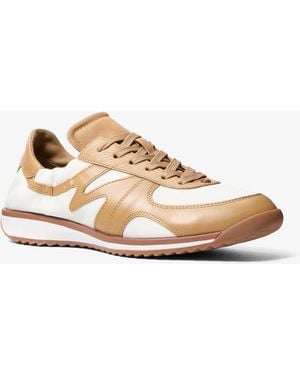 MICHAEL Michael Kors Michael Kors Colt Nylon And Mesh Sneaker - Natural