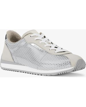 MICHAEL Michael Kors Mk Rhodes Mixed-Media Trainers - White