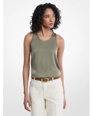 Michael Kors Satin Tank Top - Green
