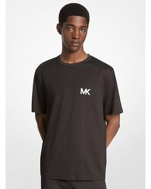 Michael Kors Logo Appliqué Cotton T-Shirt - Black