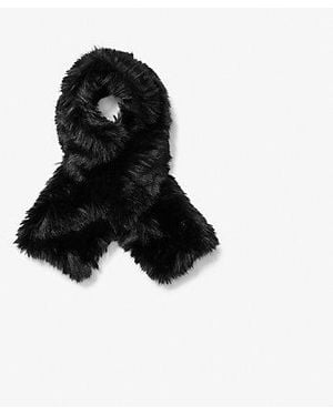 Michael Kors Faux Fur And Wool Scarf - White