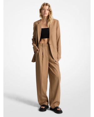 MICHAEL Michael Kors Mk Pantaloni A Gamba Ampia A Pieghe - Neutro