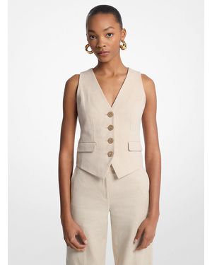 MICHAEL Michael Kors Mkchaleco De Sarga De Lino Y Algodón - Neutro