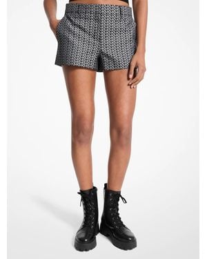MICHAEL Michael Kors Mk Mk2000 Logo Jacquard Shorts - Grey