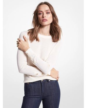MICHAEL Michael Kors Merino Wool Blend Jumper - White