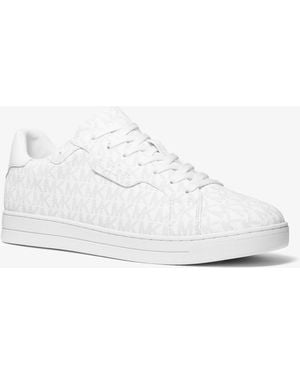 Michael Kors Keating Signature Logo Trainer - White