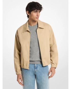 Michael Kors Mk Cotton Blend Blouson Jacket - Blue