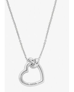 Michael Kors Knotted Heart Necklace - White