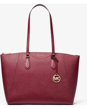 MICHAEL Michael Kors Mk Lorita Large Saffiano Leather Tote Bag - Red