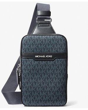 Michael Kors Cooper Medium Signature Logo Sling Pack - Blue