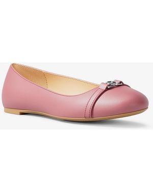 MICHAEL Michael Kors Mk Mandy Leather Ballet Flat - Pink