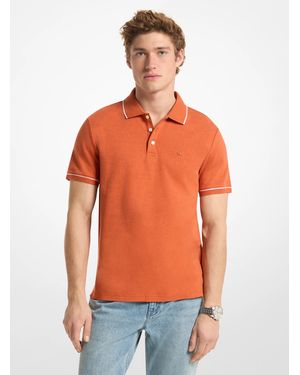 Michael Kors Gramercy Cotton Polo Shirt - Orange