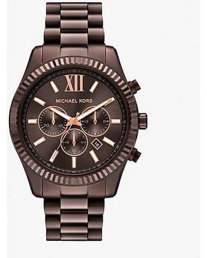 Michael Kors Mk Oversized Lexington-Tone Watch - Brown
