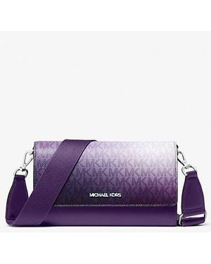 Michael Kors Jet Set Large Ombré Signature Logo Crossbody Bag - Purple